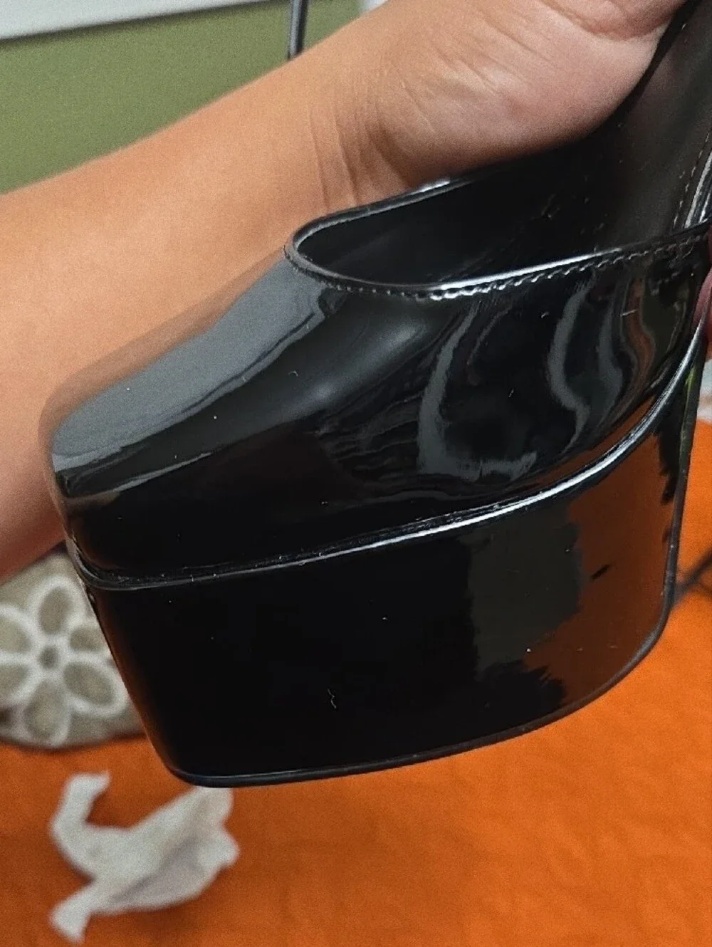 Azalea Wang Platform Block Heel Slingback Pumps In Black